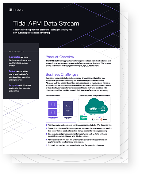 Tidal APM Data Stream