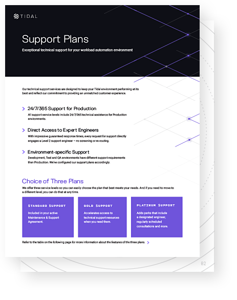 Tidal Support Plans